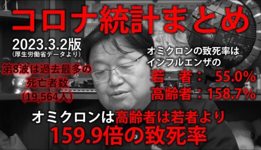 コロナ統計を岡田斗司夫ボイスで(2023年3月2日版)