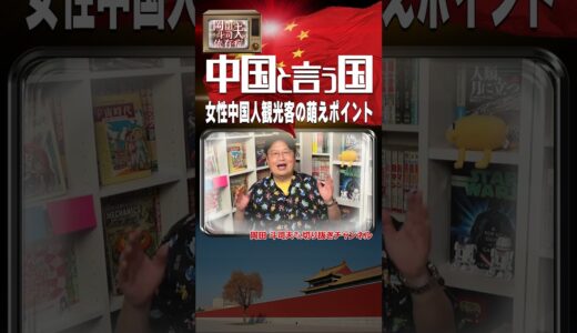 中国と言う国～女性中国人観光客の萌えポイント～#shorts #岡田斗司夫 #中国 #岡田斗司夫切り抜き